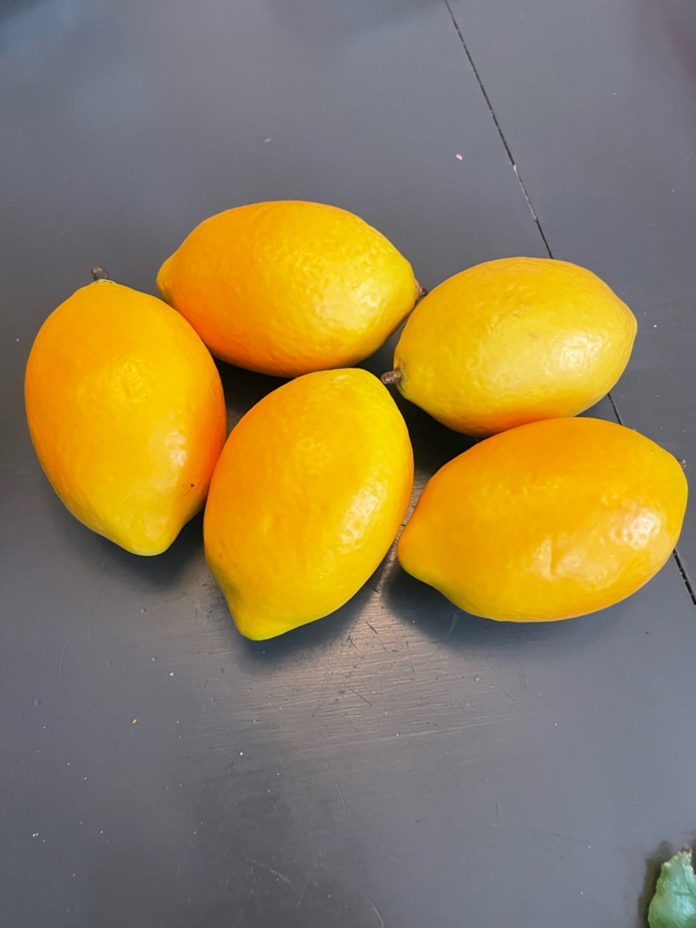 Bright Yellow Decorative Lemons - Set of 5